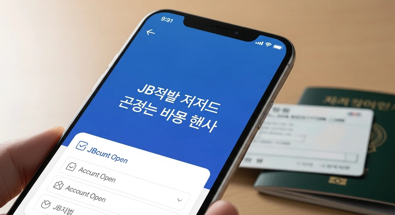 JB금융 외국인 비대면 계좌 개설 방법 및 준비물 완벽 가이드