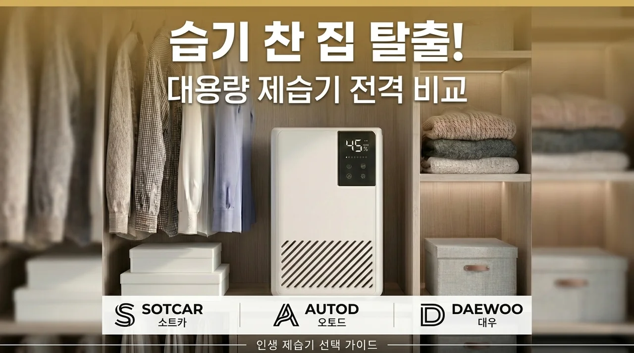 눅눅한 집구석 탈출! 인생 제습기 SOTCAR vs 오토드 vs 대우 전격 비교