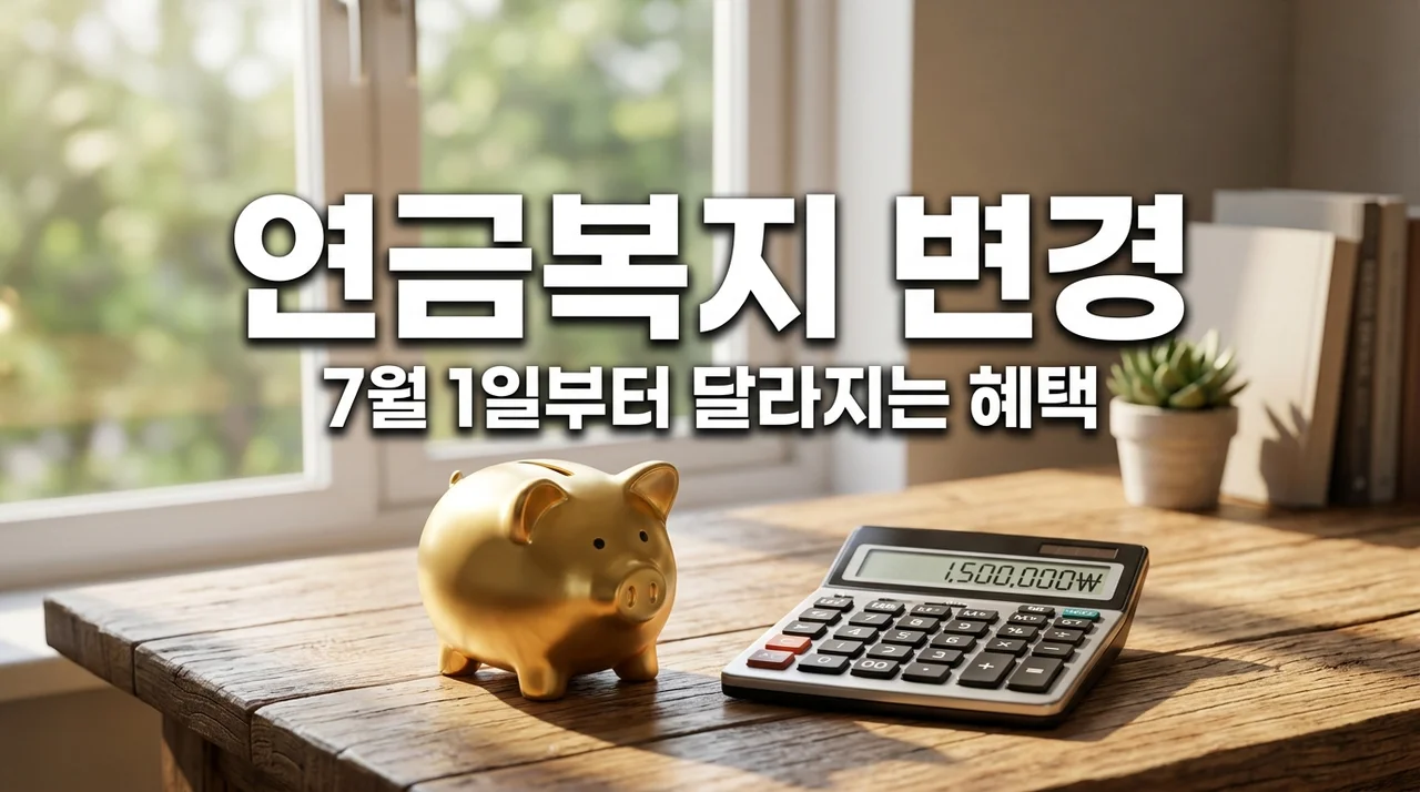 2026년 7월 연금 복지 혜택 변경 완벽 가이드 | 내 수령액 확인법